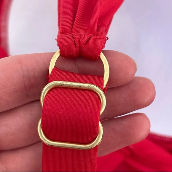 Jantzen Surplice Maillot One-Piece Swimsuit adjustable straps Red size 22W - Picture 7 of 10